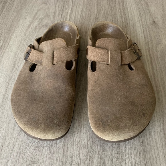 Birkenstock Shoes - Birkenstock Brown Suede Clogs